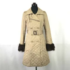 ジルスチュアート/JILLSTUART★ブルーフォックスファー袖裾/トレンチコート【レディースS/ベージュ/beige】Coats/Jackets/Jumpers◆mBH317<sale>