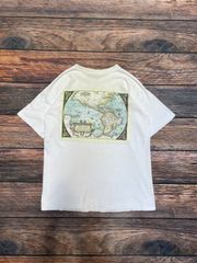 【 USA製 BANANA REPUBLIC 】 80‘s~　USA製　 バナナリパブリック　バナリパ　ポケットTシャツ　バックプリント　シングルステッチ　L