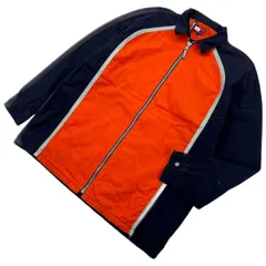TOMMY JEANS ☆ レトロ ネイビー オレンジ ジャケット L ストリート スケーター ヒップホップ 古着 オールド トミーヒルフィガー ■S3214