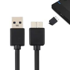 【数量限定】usb microb ハードディスクケーブル ケーブル Deear microBオス USB3.0ケーブル microBケーブル to 高速データ転送 外付けHDD/SSD/ハードドライブ/HDカメラなど対応 USB-Aオス ブラック(50cm)