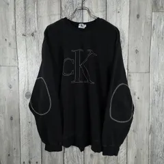CK Calvin Klein Jeans カルバンクライン ジーンズ エルボーパッチ スウェット スエット トレーナー メンズ L サイズ