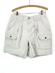 古着 90s Eddie Bauer コットン キャンバス ブッシュ カーゴ ハーフ パンツ ショーツ 32 