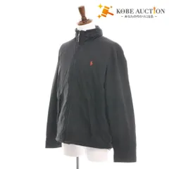 ■ ポロラルフローレン ジャケット アウター 裏フリース ロゴ刺繍 メンズ M 175/96A ブラック