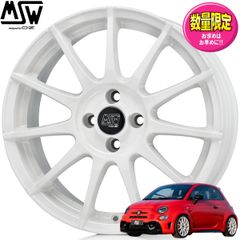 ★数量限定品 希少カラー★ OZ MSW85-II 17ｘ7.0 +35 4H/98 ホワイト（WH）85-54T ｘ4本 ※アバルト(ABARTH)595/500/500e/695/フィアット(FIAT)500/500e ※17インチ 7J
