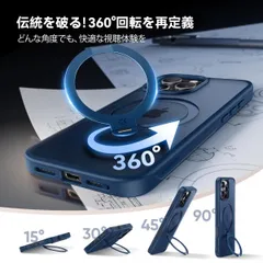 CASEKOO iPhone16 Pro Max ケース スマホカバー レンズ保護 ラップホール付き アイフォン16promax（ブルー）