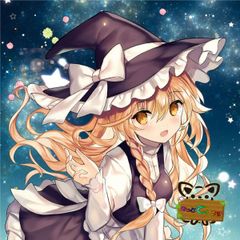 東方projectステッカー「霧雨魔理沙2」　-きっどているず-(送料込)