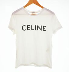 極美品］セリーヌ フロントロゴ Tシャツ ホワイト XS - メルカリ