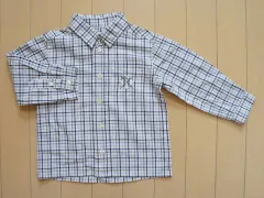 タルティーヌ エ ショコラ タルティーヌエショコラ tartine et chocolat アウトレット 子供服 男の子 2歳 約 90cm ベビー服 長袖 シャツ チェック 紫 春 夏 ★4 ボーイズ 男児 キッズ ベビー 【中古】 リサイクル