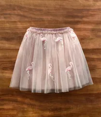子供ミニチュールスカート フラミンゴ ピンク色