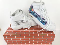 OFF-WHITE Nike コラボ Air Force 1 Mid Graffiti スニーカー