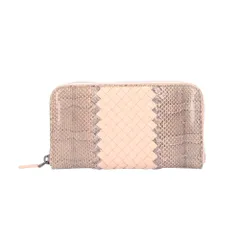 ボッテガヴェネタ イントレチャート 長財布 レザー レディース  BOTTEGAVENETA  中古 ボッテガヴェネタ