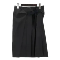 ドリスヴァンノッテン シルク100% ペイント マルチカラー スカート ブラック ドリス ヴァン ノッテン DRIES VAN NOTEN DRIES VAN NOTEN