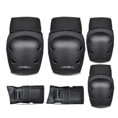 スケートボード プロテクター 6点セット 手首 肘 膝ガードスケートボード用パッド 子供用と大人用 保護 収納袋付き (Sサイズ…120CM～150CM（KIDS～LADYS）) 0