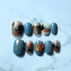 【オープン記念フォロアーさん10%OFF】ネイルチップオーダー ★量産型  ワンホンネイル ニュアンスネイル 韓国 【PN115 まだらくろ】