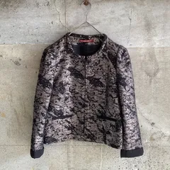 COMPTOIR DES COTONNIERS シルバー　ブラック　ジップ　ジャケット