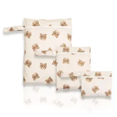 新品 [plunmoln] 防水ポーチ 3点セット おむつポーチ マルチ 旅行 ヨガ ジム スポーツ 保育園 幼稚園 (I(クマ))