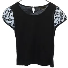 トゥービーバイアニエスベー レース 半袖 カットソー TU ブラック To b. by agn_s b. レディース 【中古】  【230711】 メール便可