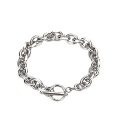 【在庫セール】(23cm) アクセサリー 男女兼用 レディース ステンレス チェーン マンテル OT シルバー メンズ ブレスレット Rockyu