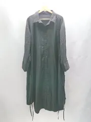 ◇ ⊇ pattern torso antiqua アンティカ 長袖 ロング ワンピース サイズF ブラック系 レディース E  【1503060034187】