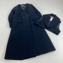 Ameri VINTAGE　ロングコート　Ameri　UND VEST SET WOOL COAT ベスト付き　2WAYデザイン　ブラック　S・M相当