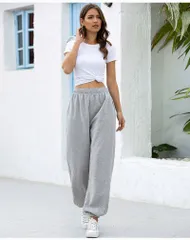 スウェットパンツ レディース ジャージ 秋冬 ヒップホップ ストリート 大人 部屋着 ゆったり ルームウェア 部屋着 ジョガーパンツ無地 スポーツ ダンスnx01