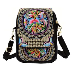 【在庫処分】軽量 カジュアル バッグ 鞄 ミニバッグ 斜め掛け スマホポシェット ショルダーポーチ 刺繍 手提げ 小さめ 携帯ポーチ 縦型 レデイース お財布ショルダー 小銭入れ ショルダーバッグ 通勤 通学 [JIANGWEI] 男女兼用