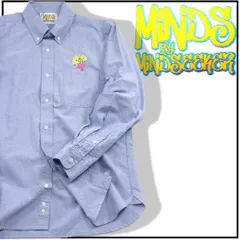【新品】 MINDS by mindseeker / マインズ バイ マインドシーカー　オックス生地 ボタンダウン 長袖シャツ 日本製 オックスフォードシャツ フラワー スマイル 刺繍 ストリート スケーターのサムネイル