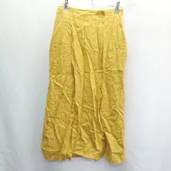 ◇ nano･universe ナノユニバース ロング丈 フレア スカート サイズ38 マスタード レディース E  【1406180078973】