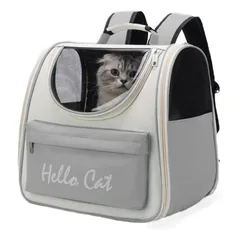 【迅速発送】ペット リュック ペットキャリー 耐荷重8 KG 犬 キャリーバッグ 猫 きゃりーバッグ リュック 犬 猫 ウサギ 小動物用 2WAY 通気性 ショルダー 折りたたみ お出かけ コンパクト収納 旅行/通院/災害避難に最適 グレー