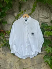 ポロ Ralph Lauren(ラルフローレン) ヴィンテージ ロゴ 白 ドレス シャツ 100 ー 105