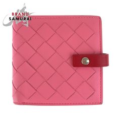 美品 BOTTEGAVENETA ボッテガヴェネタ イントレチャート ピンク レッド  