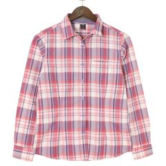 mont-bell モンベル 通年★ 長袖 チェック柄 アウトドア シャツ Sz.M レディース