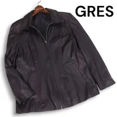 【新品未使用タグ付き】GRES paris ラムレザーライダースジャケット LAMB LEATHER W-RIDERS JACKET | ラムレザーダブルライダース