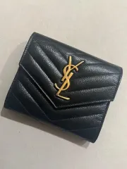 専用❗️SAINT LAURENT✨イブサンローラン YSL ロゴ 三つ折り財布 サンローラン YSL 三つ折り ミニ 財布 ロゴ ホワイト 白 YSL イブサン