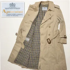 極美品✨アクアスキュータム トレンチコート Aqua5 ベージュ 英国80's Yahoo!オークション -「アクアスキュータム aqua5」の落札相場