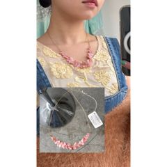 moi_co / necklace ピンクオパール
