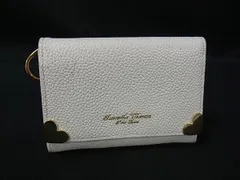 Samantha Thavasa サマンサタバサ レザー ハート カードケース 名刺入れ コインケース コインパース 小銭入れ アイボリー系 DK5122