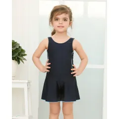 ☆ ブルー ☆ 160cm ☆ スクール水着 女の子 skl1634 スクール水着 女の子 ワンピース オールインワン 控えめ パイピング スカート ショートパンツ 一体型 キッズ 水着 一体型 ワンピース型水着 ネームタグ 紛失防止 伸縮性 裏地付き 裏地