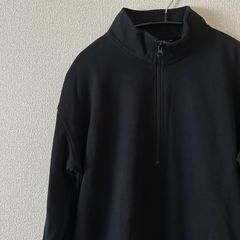 George. ジョージ ハーフジップ スウェット 無地 BLACK M