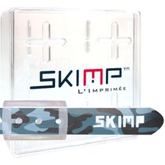 SKIMP プリントベルト メンズ レディース ゴム ゴルフ スノボ 防水  長さ約140cm 幅約3.4cm スキンプ【迷彩ブルー】
