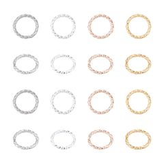 【特価商品】ねじ ラウンド 丸カン ステンレス 丸環 ツイスト ステンレス 金具キット ?環 8x1mm 未溶接 丸いリング ジャンプリング 4色 留め金 金具セット 基礎パーツ 約48個 接続パーツセット ジュエリー作り アクセサリーパーツ UNICRAFT