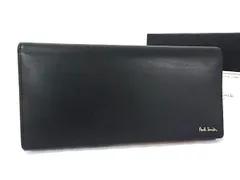 ■極美品■ Paul Smith ポールスミス レザー 二つ折り 長財布 ウォレット 小銭入れ 札入れ メンズ ブラック系 FF8616