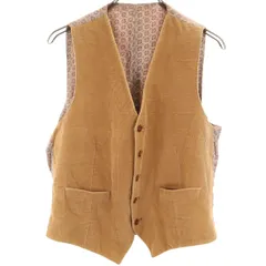 70s 80s ヴィンテージ コーデュロイ ベスト 38 キャメル レディース 古着