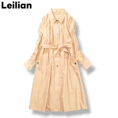 【上質】 レリアン Leilian Savina Cottex スプリングコート  9 ピンクベージュ レディース エレガント アウター 春向け ♪