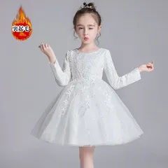 子供ドレス 女の子 フォーマルドレス 秋冬 子どもドレス 長袖 ワンピース 裏起毛 厚手 おしゃれ 子供用 お姫様 可愛い ジュニア服 発表会 結婚式 七五三 卒園式 入学式 パーティクリスマス お宮参り 5Of4469