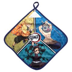 반다이(BANDAI) 귀멸의 칼날 리얼 프린트 루프 첨부 핸드 타월/항균 남아 10장 세트