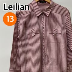 Leilian レリアン トップス 長袖 シャツ ブラウス ピンク レディース 日本製 13サイズ【CT1180】