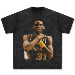レジー ミラー Reggie Miller CHOKE NBA ヴィンテージ加工 コットン 半袖 Tシャツ 男女兼用 S～3XL