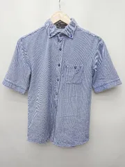 ◇ ⊂ MEN'S MELROSE メンズメルローズ Slim Fit 半袖 ポロシャツ サイズ3 ブルー系 メンズ P  【1409250045141】のサムネイル