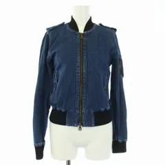 バーバリーブルーレーベル BURBERRY BLUE LABEL デニムジャケット ブルゾン ジップアップ 内側チェック 38 M インディゴ /TKのサムネイル